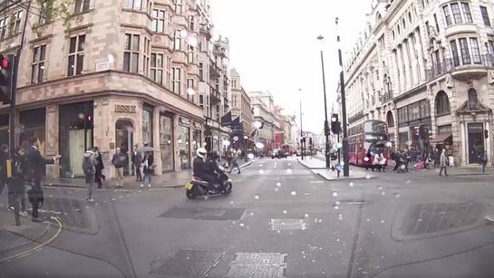 Scooter phone snatch caught on film